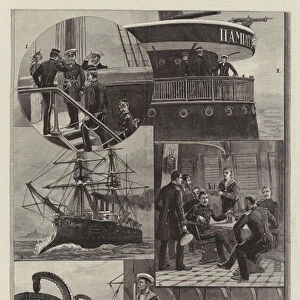 Visit to a Russian Cruiser, the Pamiat Azova, at Plymouth (engraving)