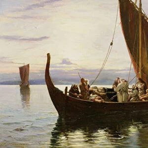 The Last Voyage of the Viking, 1882 (oil on canvas)