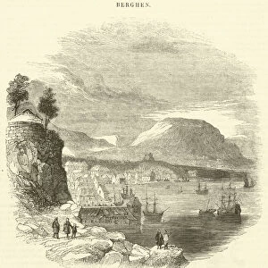 Vue de Berghen, en Norwege (engraving)