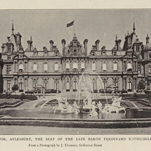 Waddesdon Manor, Aylesbury, the Seat of the Late Baron Ferdinand Rothschild, MP (b / w photo)