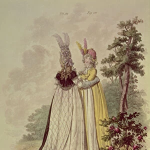 Walking dresses from N. Heideloffs Gallery of Fashion, 1796 (aquatint)