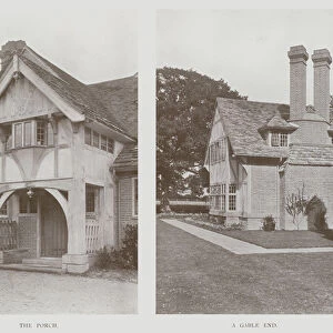 Walstead House, Lindfield, The Porch, A Gable End (b / w photo)