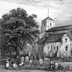 Waltham Abbey Church, Essex, engraved by John Rogers, 1831 (engraving)