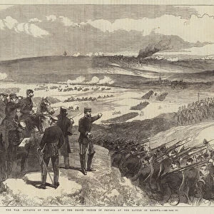 The War Advance of the Army of the Crown Prince of Prussia at the Battle of Sadowa (engraving)