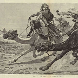 War in the Desert, a Running Fight (engraving)