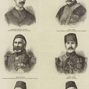 The War in the East, Generals of the Turkish Army (engraving)