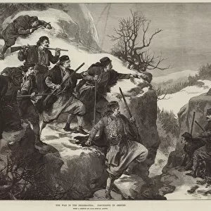The War in the Herzegovina, Insurgents in Ambush (engraving)