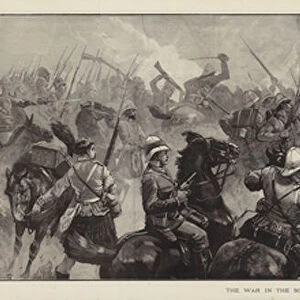 The War in the Soudan, Battle of Tamasi, Gallant Re-Capture of the Guns (engraving)