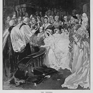 The wedding of Queen Victoria and Prince Albert (litho)