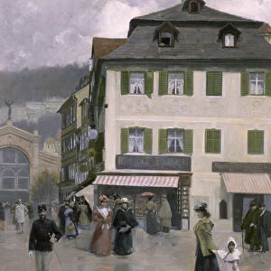 Weiszer Schwan (The Schiller House), 1895 (watercolour)