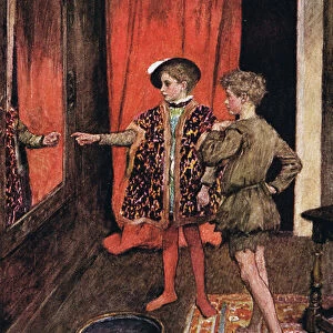 The two went and stood side by side before a great mirror, 1923 (colour litho)