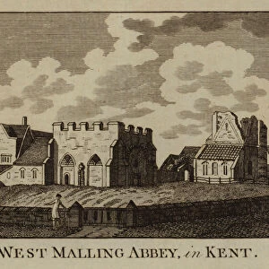 West Malling Abbey, in Kent (engraving)