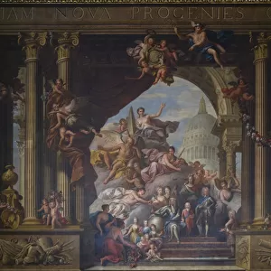 The West Wall of the Painted Hall, c. 1707-27 (wall painting)