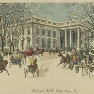 The White House, Washington D. C. 1877 (colour lithograph)