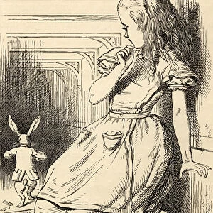 The White Rabbit is late, from Alices Adventures in Wonderland by Lewis Carroll