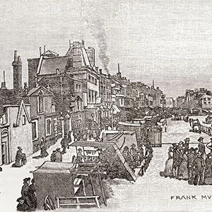 Whitechapel Road, London, England, 1885 (engraving)