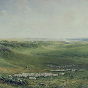Wide Pastures, Sussex (watercolour)
