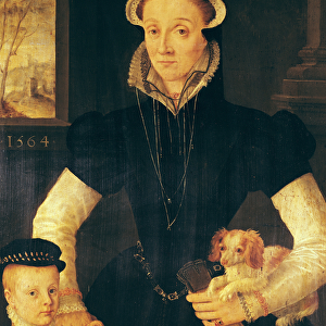 A Widow and her Son, 1564 (oil on panel)