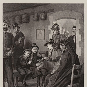 The Widows Chair in the Admiralty Pay-Office, Devonport (engraving)