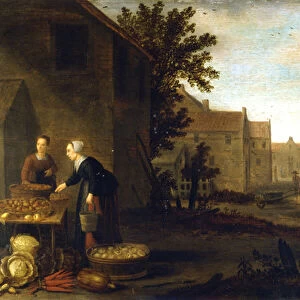 Willers Adam Willaerts (1577 - 1664) Dutch painter "Market Scene"
