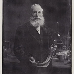 William Henry Perkin, English chemist who discovered the first synthetic organic dye, mauveine (litho)