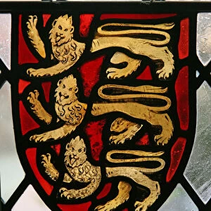 Window Cloisters depicting the coat of arms of England (stained glass)