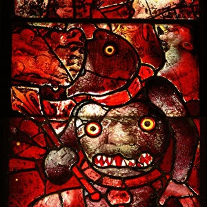 Window depicting Satan (stained glass)