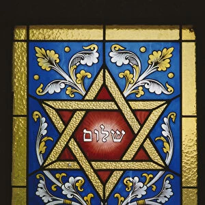 Window from a Jewish tomb (stained glass)