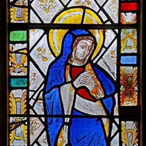 Window n4 depicting the Virgin Mary (stained glass)
