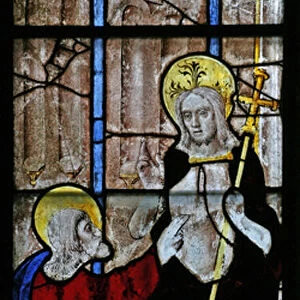 Window s4 depicting the doubting St Thomas (stained glass)