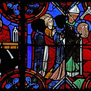 Window w06 depicting St Julian of Brioude story - the death of St Ferreol