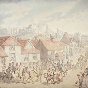 Windsor Castle from Eton Town, 1800 (w / c on paper)