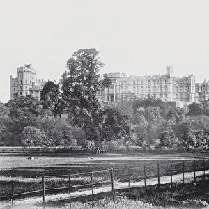 Windsor Castle from the Home Park (b / w photo)