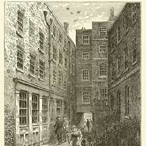 Wine Office Court and the "Cheshire Cheese"(engraving)