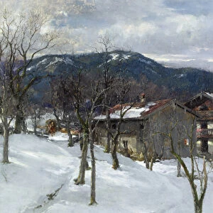 Winter landscape near Kutterling, 1899 (oil on canvas)