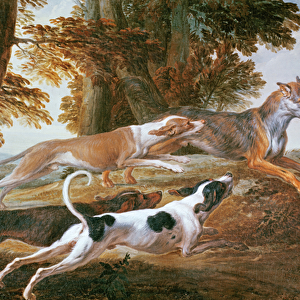 The Wolf Hunt, c. 1720 (oil on canvas)