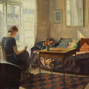 A Woman Reading at a Window, 1933 (oil on canvas)