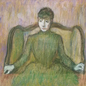Woman Sitting in an Armchair, c. 1864 (pastel)