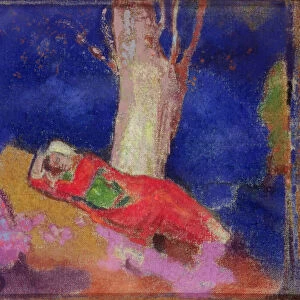 Woman Sleeping under a Tree, 1900-01 (tempera on canvas)