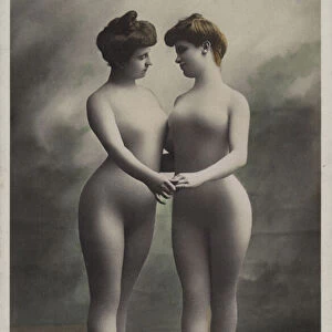 Two women in bodystockings (colour photo)