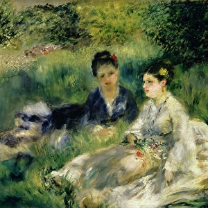 Two Women in the Park, 1875 (oil on canvas)