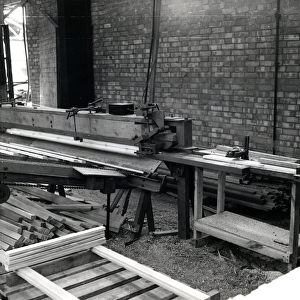 Woodworking, c. 1960 (b / w photo)