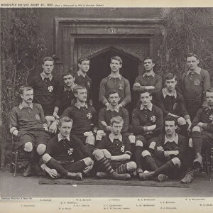 Worcester College Rugby XV, 1893 (b / w photo)