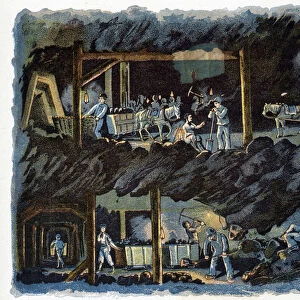 Work in the coal mine, 19th century