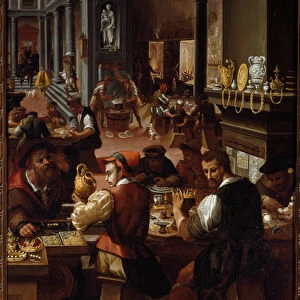 The workshop of the goldsmith (Painting, 1570-1572)
