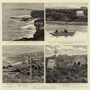 The Wreck of the "Derry"Castle on Enderby Island;one of the Auckland Islands (engraving)