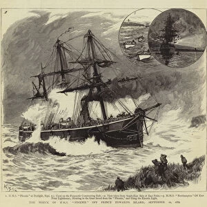 The Wreck of HMS "Phoenix"off Prince Edwards Island, 12 September 1882 (engraving)
