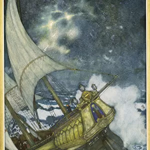 The Wreck, from The Tempest, 1908 (w/c, gouache & pencil) 88;in copyright until 2024; scene from The Tempest by william Shakespeare (1564-1616)