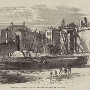 Wreck of the Thames Steam Boat Metis, at Woolwich (engraving)