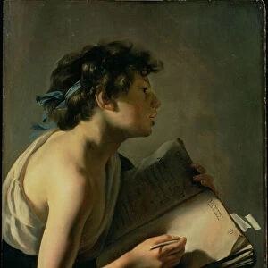 The Young Poet (Youth Transcribing Homer) (oil on panel)